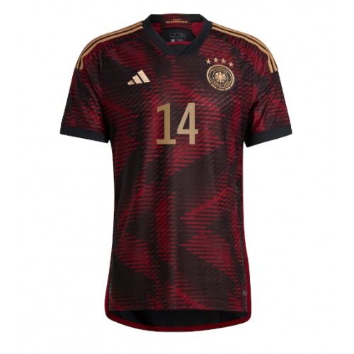 Maillot de foot Allemagne Jamal Musiala #14 Extérieur Monde 2022 Manches Courte